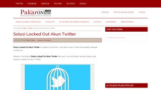 
                            12. Solusi Locked Out Akun Twitter | Pakar Online Indonesia