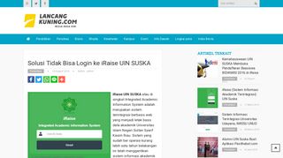 
                            9. Solusi Tidak Bisa Login ke iRaise UIN SUSKA | Lancang Kuning