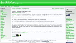 
                            10. Solusi Tidak Bisa Login WordPress « Farid Ma'ruf