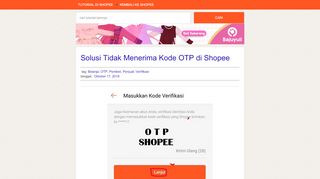 
                            7. Solusi Tidak Menerima Kode OTP di Shopee - Tutorial di Shopee