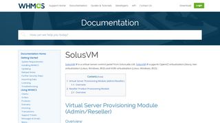 
                            5. SolusVM - WHMCS Documentation
