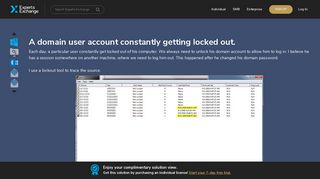 
                            3. [SOLUTION] A domain user account constantly getting locked out.