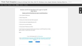 
                            2. Solution and fix for Slow Boot and Login to macOS High Sierra | Think ...