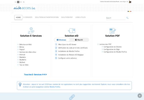 
                            8. Solution authentification et signature pour les e-services du SPF ...