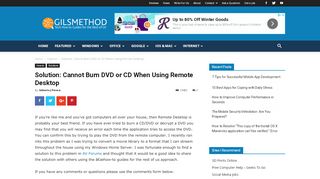 
                            2. Solution: Cannot Burn DVD or CD When Using Remote Desktop ...