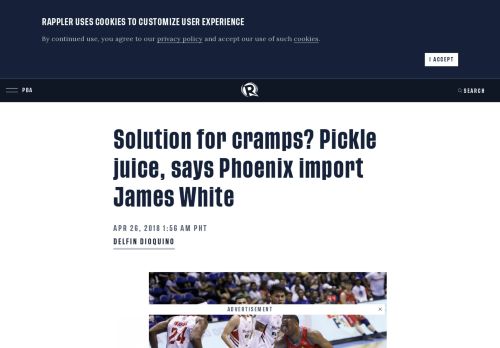 
                            10. Solution for cramps? Pickle juice, says Phoenix import James White