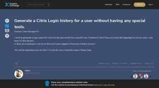 
                            1. [SOLUTION] Generate a Citrix Login history for a user ...