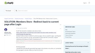 
                            12. SOLUTION: Members Store - Redirect back to current... - Shopify ...