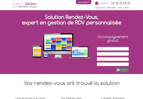 
                            7. Solution Rendez-Vous: Expert Gestion de RDV & Agenda en ligne