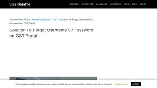 
                            3. Solution To Forgot Username Or Password on GST Portal ...