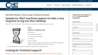 
                            4. SOLUTION: Windows 7 Slow To Login To Domain Enviroment - C-Net ...