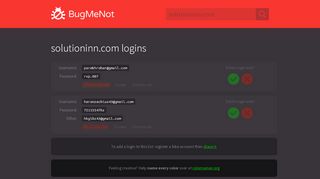 
                            8. solutioninn.com passwords - BugMeNot