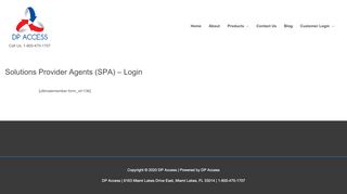
                            13. Solutions Provider Agents (SPA) – Login – DP Access
