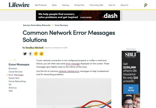 
                            11. Solutions to Common Network Error Messages - Lifewire