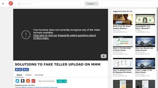 
                            12. Solutions To Fake Teller Upload On Mmm - YT