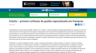 
                            3. Solutto - primeiro software de gestão especializado em franquias