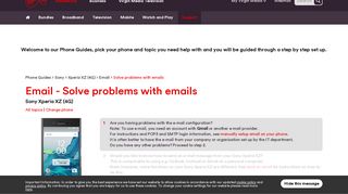 
                            13. Solve problems with emails | Sony | Xperia XZ (4G) | Virgin Media ...