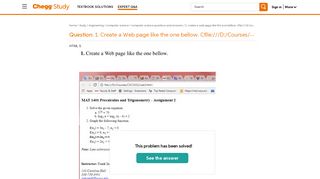 
                            10. Solved: 1. Create A Web Page Like The One Bellow. Cfile://... | Chegg ...
