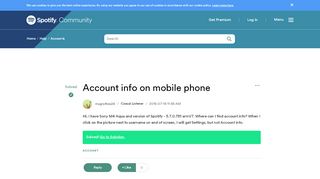 
                            6. Solved: Account info on mobile phone - The Spotify Community