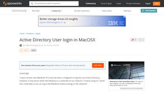 
                            6. [SOLVED] Active Directory User login in MacOSX - Spiceworks Community