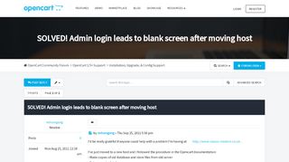 
                            9. SOLVED! Admin login leads to blank screen after moving host ...