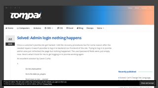 
                            11. Solved: Admin login nothing happens | © Tom Pai