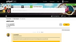
                            12. Solved: adult work - The giffgaff community