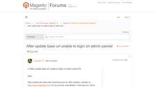 
                            2. Solved: After update base url unable to login on admin pan ...
