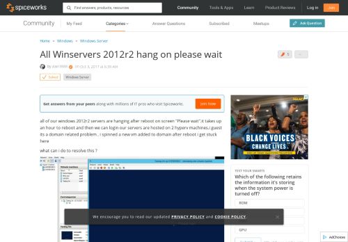 
                            4. [SOLVED] All Winservers 2012r2 hang on please wait - Windows ...