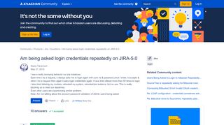 
                            12. Solved: Am being asked login credentials repeatedly on JIR...