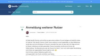 
                            2. Solved: Anmeldung weiterer Nutzer - The Spotify Community