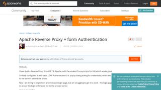 
                            4. [SOLVED] Apache Reverse Proxy + form Authentication - Spiceworks ...