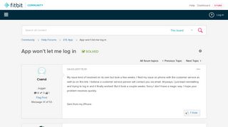
                            4. Solved: App won't let me log in - Page 3 - Fitbit Community