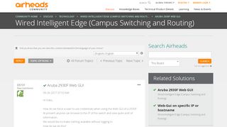 
                            1. Solved: Aruba 2930F Web GUI - Airheads Community