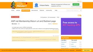 
                            11. [Solved] ASP.net Membership,Return url and Redirect page - CodeProject