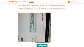 
                            12. Solved: At-Lurrent F F Log In | Facebook Js Wwwjonesboroxu ... - Chegg