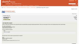 
                            3. [SOLVED] auto-login after suspend - Ubuntu Forums