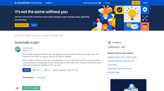 
                            12. Solved: Automatic Login - Atlassian Community