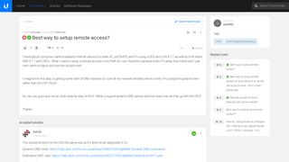 
                            6. Solved: Best way to setup remote access? - Ubiquiti Networks Community