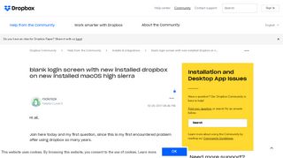 
                            1. Solved: blank login screen with new installed dropbox on n ...