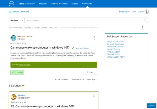 
                            9. Solved: Can mouse wake up computer in Windows 10?? - Dell ...
