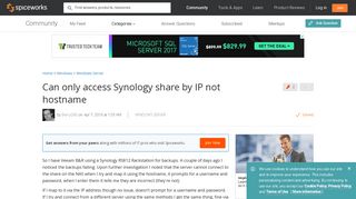 
                            8. [SOLVED] Can only access Synology share by IP not hostname ...