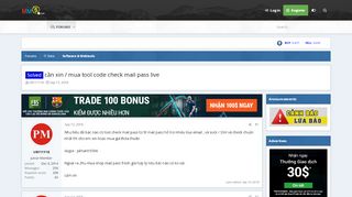 
                            7. Solved - cần xin / mua tool code check mail pass live | Kiếm Tiền ...