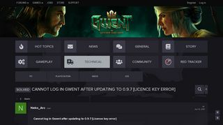
                            3. SOLVED - Cannot log in Gwent after updating to 0.9.7 [Licence key ...
