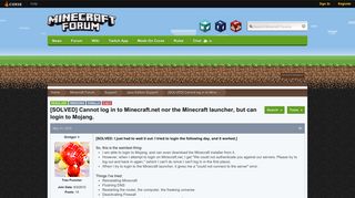 
                            3. [SOLVED] Cannot log in to Minecraft.net nor the Minecraft launcher ...