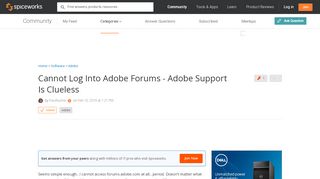 
                            11. [SOLVED] Cannot Log Into Adobe Forums - Adobe Support Is Clueless ...