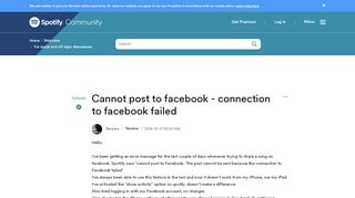 
                            4. Solved: Cannot post to facebook - connection to facebook f ...