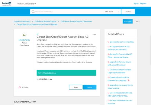 
                            8. Solved: Cannot Sign Out of Expert Account Since 4.3 Upgrad ...