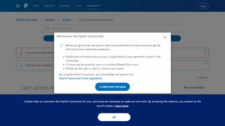 
                            1. Solved: Can't access my paypal account - PayPal Community