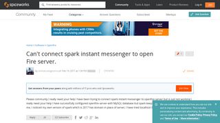 
                            4. [SOLVED] Can't connect spark instant messenger to open Fire server ...